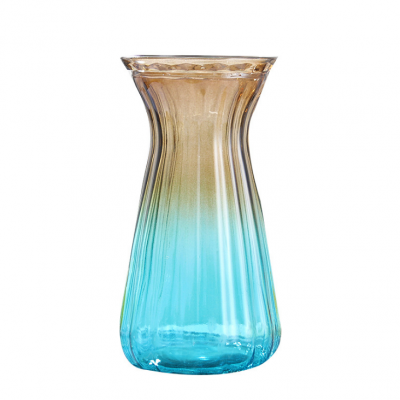wholesale home luxury round blown decoration colored mini small flower glass vase nordic