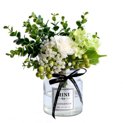 wholesale stained Mini luxury acrylic nordic round small glass vase flower vases for home decor