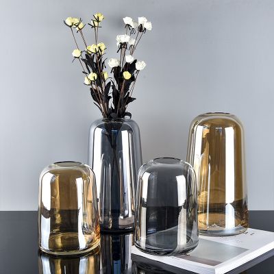 Wholesale Colorful Glass Vase Decoration Living Room Desktop Decoration Crafts Office Interior Decoration Home Decor