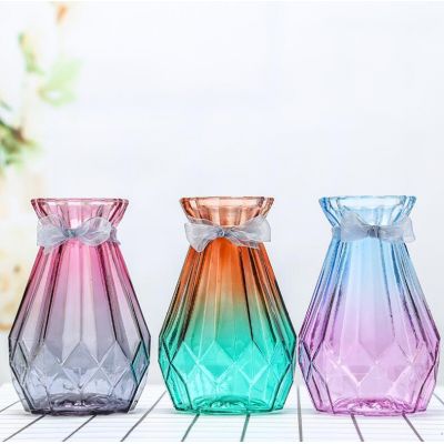 Chinese Flower Arranging Green Plants Glass Nordic Vase Decoration Home Flower Vase 