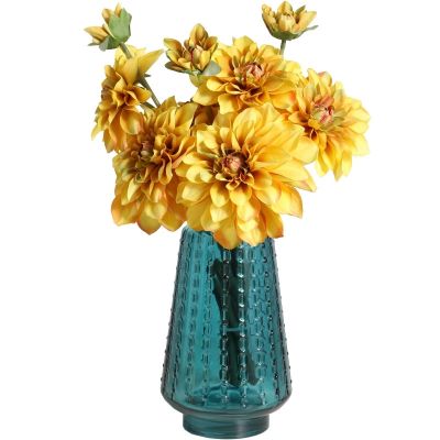 Emboss Flower Glass Vase Living Room Decor Home Decoration Glass Vase Decorative Vases With Flowers Modern Home Decor 