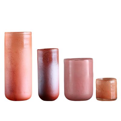 Colored Glass Vase Mini Flower Pot Decoration Home Decoration Decorative Vases With Flowers Modern Home Decor 