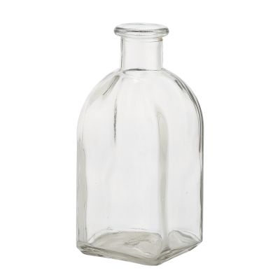 Home decoration clear glass terrariums artificial bottle glass flower vase 