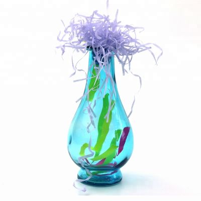 Wholesale Living Room Furniture Set Round Belly Mosaic Glass Vase Artificial Flower Vase 