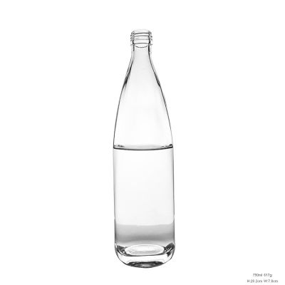 Customized Logo 750ml Beverage/ Liquor/Spirit Glass Bottle With Screw Top