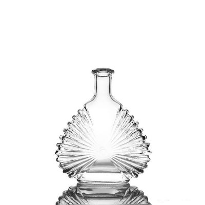 Super Flint Empty 700ml Flat Shape Cognac Brandy Glass Bottle 