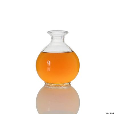 Super Flint Ball Shape 300ml Beverage Glass Bottle Empty Glass Liquor Bottle 
