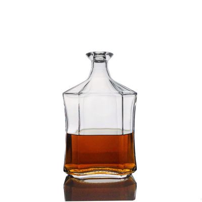 Custom Design 100cl 1 Liter Clear Liquor Glass Bottle for Vodka Tequila 