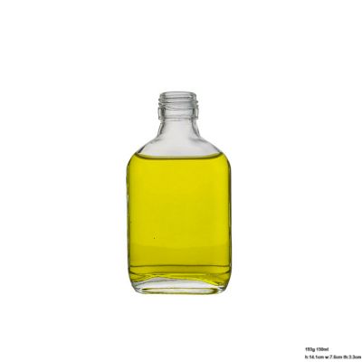 Factory Direct Sale Top Grade Flat Vodka Glass Bottle Empty Bottle With Screw Cap 