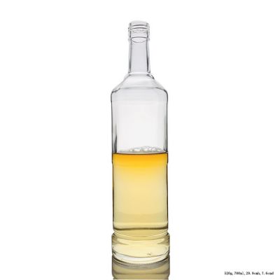 Factory Price Cylinder 700ml Vodka Gin Rum Bottle with Screw Cap 