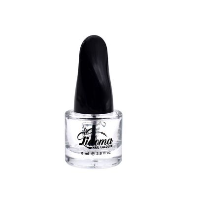 8ml clear clear enamel nail polish bottle for gel nail polish with brush 