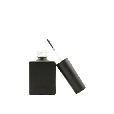 5ml8ml10ml plastic color square black nail polish bottle HDPE nail polish plastic bottle chemical cosmetics sub bottle