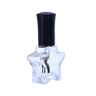 custom made design coated nail polish glass bottle star shape