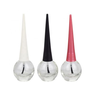 Circle shaped glass empty remover nail polish bottle