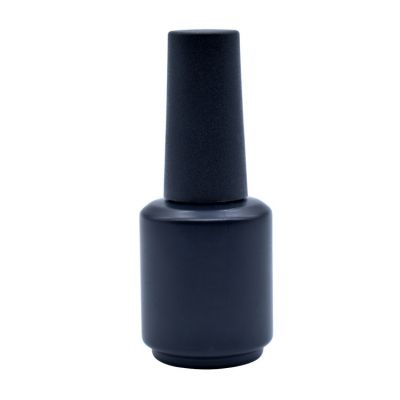 15ml oval black printing enamel gel nail polish glass bottle 
