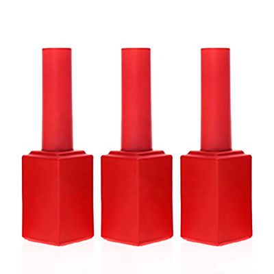 Round square hat brush China red nail polish bottle 5ml 10ml 15ml high-grade split empty bottle