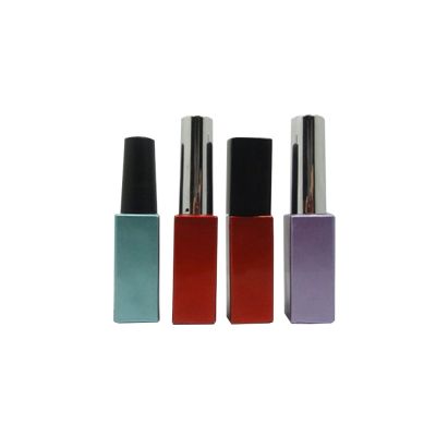 6.5ml Purple Glass Square Nail Gel Polish Bottle with Black Cap 