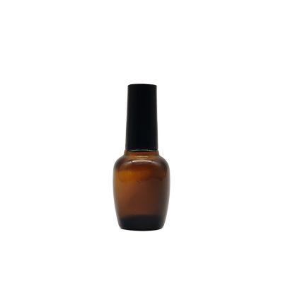 10ml amber round nail polish bottle with brush 