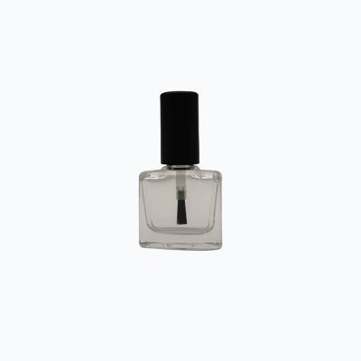 10ml clear transparent square shape nail polish bottles with brush cap 