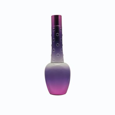 10ml gradient purple cosmetic bottles nail polish bottle with brush 