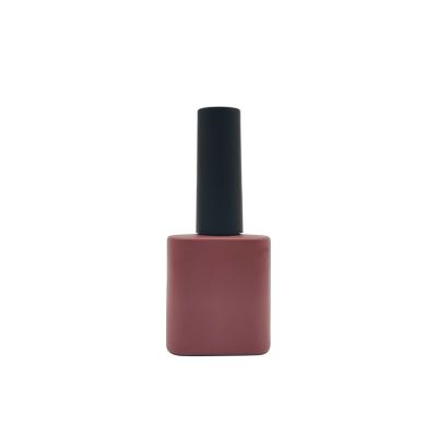 12ml dark red customized color round flat shape nail polish glass bottle 