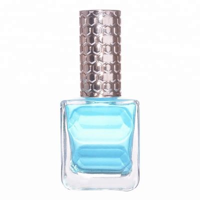 Wholesale Custom 13Ml Fancy Square Empty Nail Varnish Sets Bottle With Cap And Brush