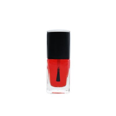 15ml Square Glass Bottle Empty Nail Polish Bottle With Brush Portable Manicure Travel Bottling 