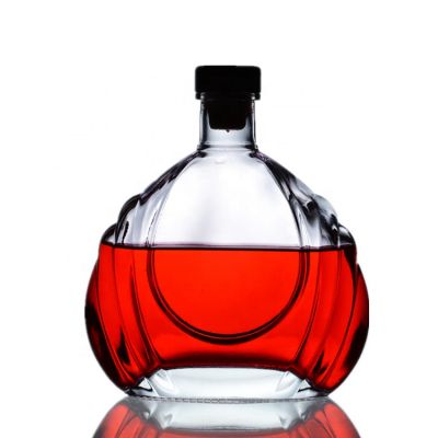 750ml Top quality empty vodka glass bottle whisky bottle brandy glass bottle