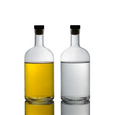 wholesale Empty 1000ML clear glass bottles for Vodka with cork 