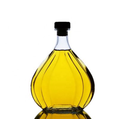 700ml onion shape emboss glass spirit bottles for brandy 