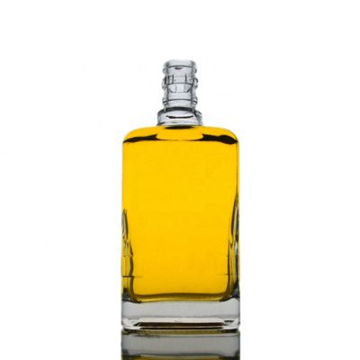 custom 500ml square bottle glass for vodka gin