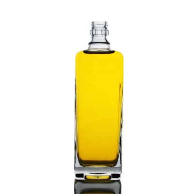 custom xuzhou 500ml rectangle bottle glass for vodka gin 
