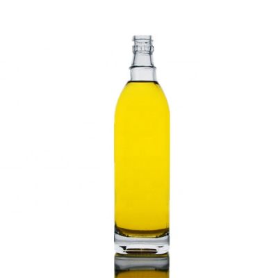 custom 500ml high quality clear square glass bottles for whisky vodka GIN