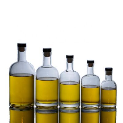 100ml 200ml 375ml 500ml 700ml 750ml 1000ml liquor bottle glass vodka spirit bottle 