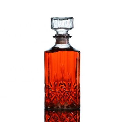 900 ml bottles clear square tequila glass bottles for sale 