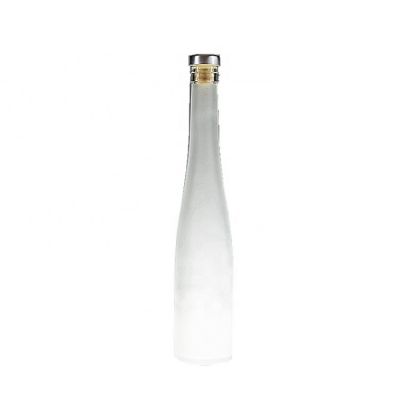 Customize 375ml frost glass bottles for liquid whisky with labels 