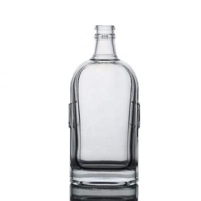 500ml Square Empty Glass Vodka Bottle Clear Spirits Glass Whiksy Wine Bottle 