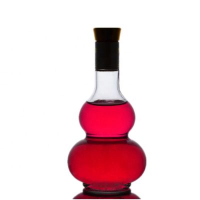 Wholesale 250ml Gourd Shape Liquor Bottles Empty Vodka Sprits Glass Bottle 