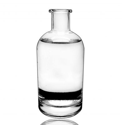 Transparent Empty Round 500ml 700ml Beverage Gin Bottle Wholesale Bottle Glass For Liquor Vodka Bottles 750ml