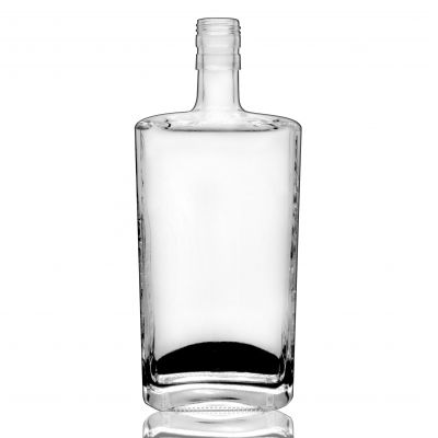 Hot Sale Fashion Square Rectangular 750ml 750ml Glass 750ml Gin Bottles 