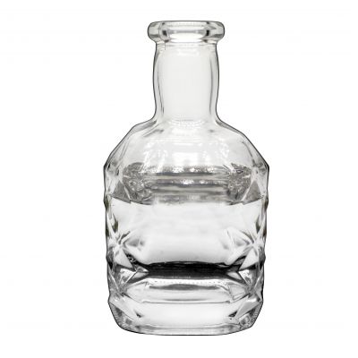 High quality customized transparent round vodka glass bottle 500ml 