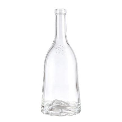 Custom design brandy glass bottle wholesale Hot Stamping 750ml square mini empty glass liquor bottles