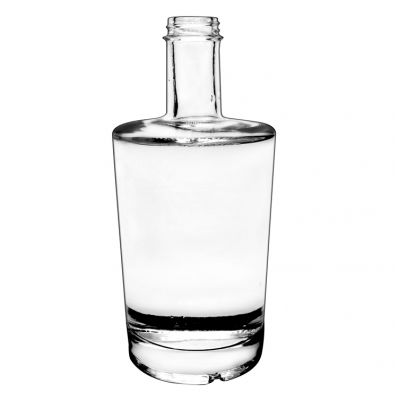 glass crystal white material 700ML round bottle whiskey glass wine bottle vodka glass bottle 