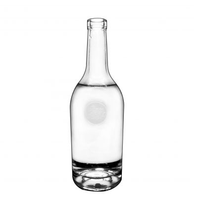 glass crystal white glass wine bottle vodka whisky glass wine bottle screen printing customized logo 