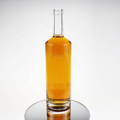Wholesale special design glass spirits bottle for vodka 750ml with screw top