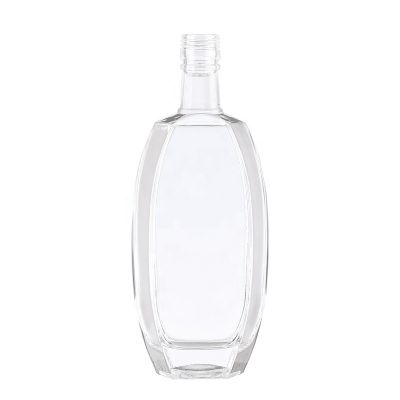 hot stamping 500ml 700ml round vodka glass bottles for liquor 