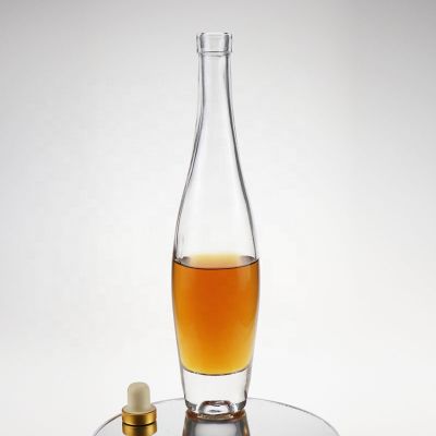 Crystal white 500ml glass water bottle luxury juice bottle factory 