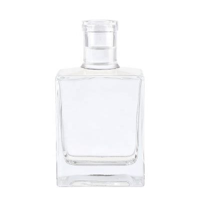 Hot Stamping 500ml crystal cork Ordinary square glass whiskey bottle