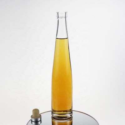 Clear 375ml glass water/ice wine bottle manufacturer 