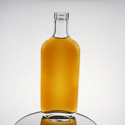 OEM flat spirits glass bottle for whiskey 50cl manufacturer 